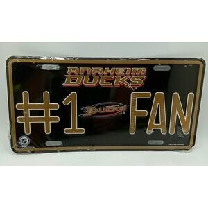 NHL Anaheim Duck Hockey #1 Fan License Plate